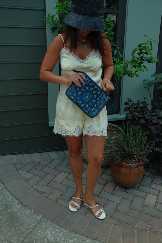 The Sara Top | Satin Lace Tank Top