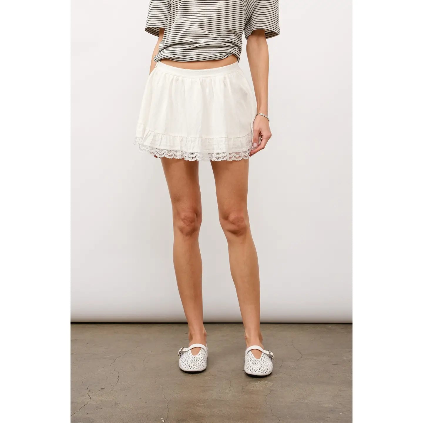 Ophelia Lace Trim Skort