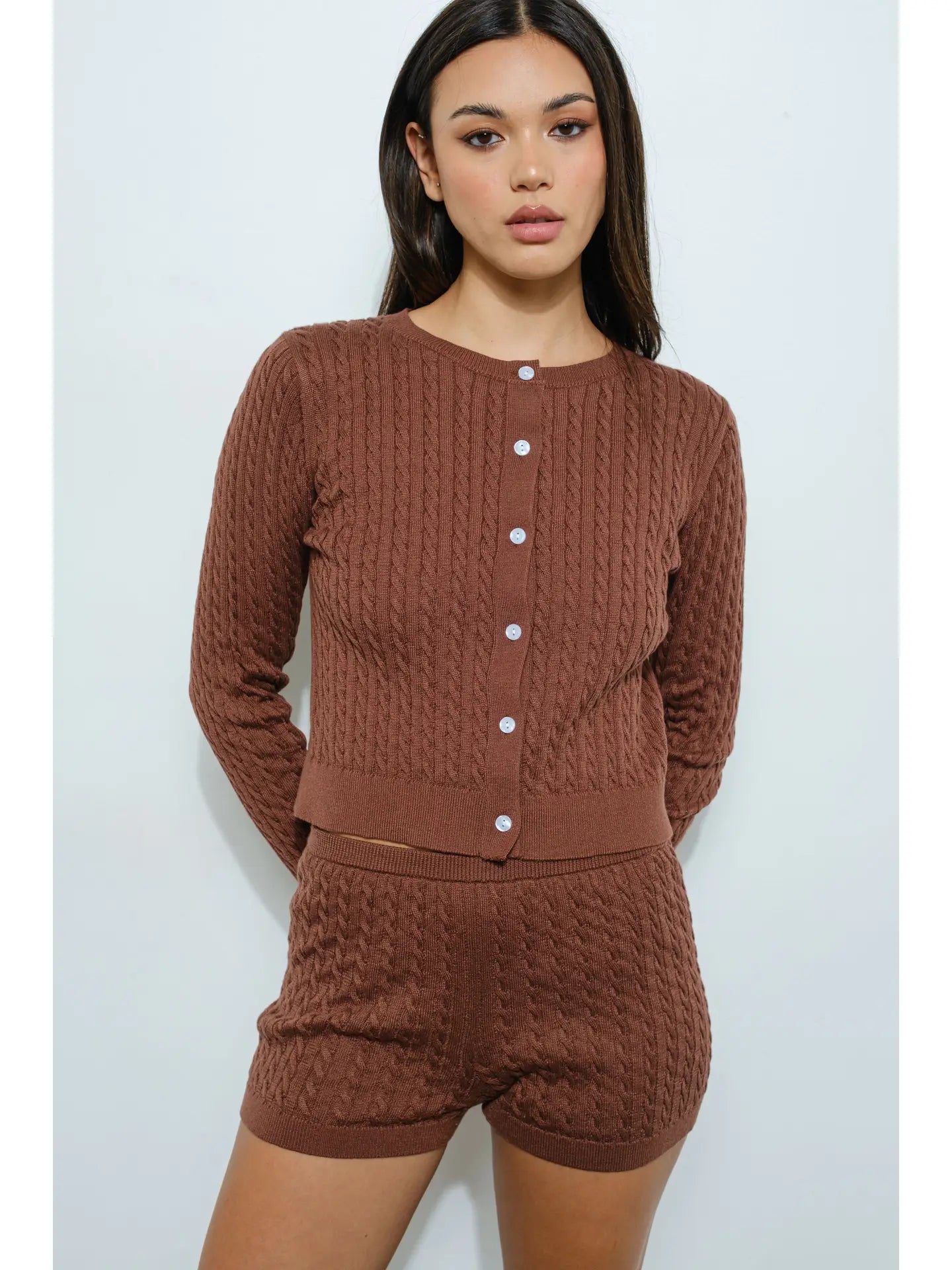 Phoebe Cable Knit Cardigan