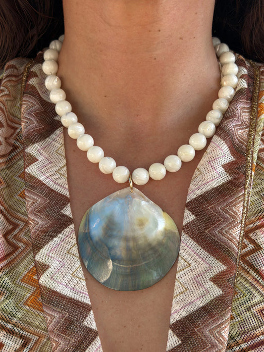 BEADED LIMESTONE BAY NECKLACE