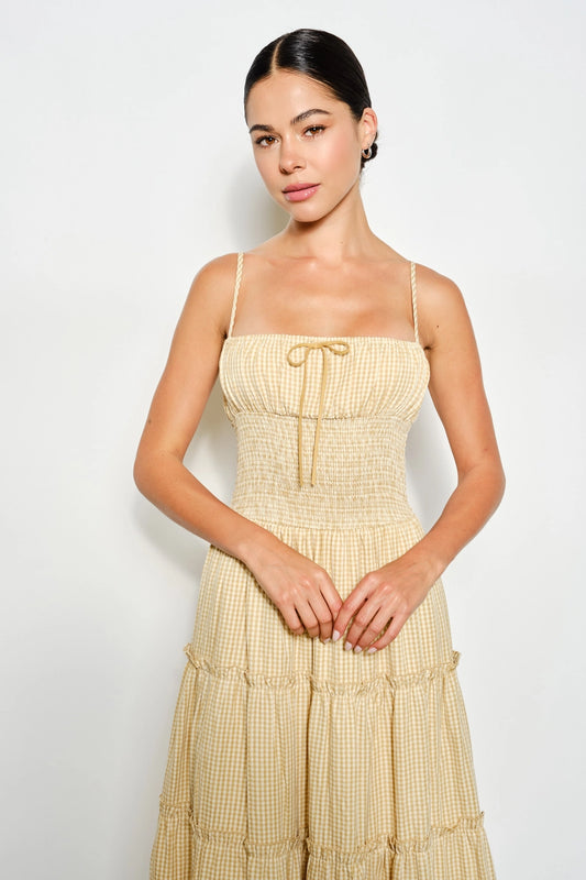 Abigail Smocked Waist Maxi Dress