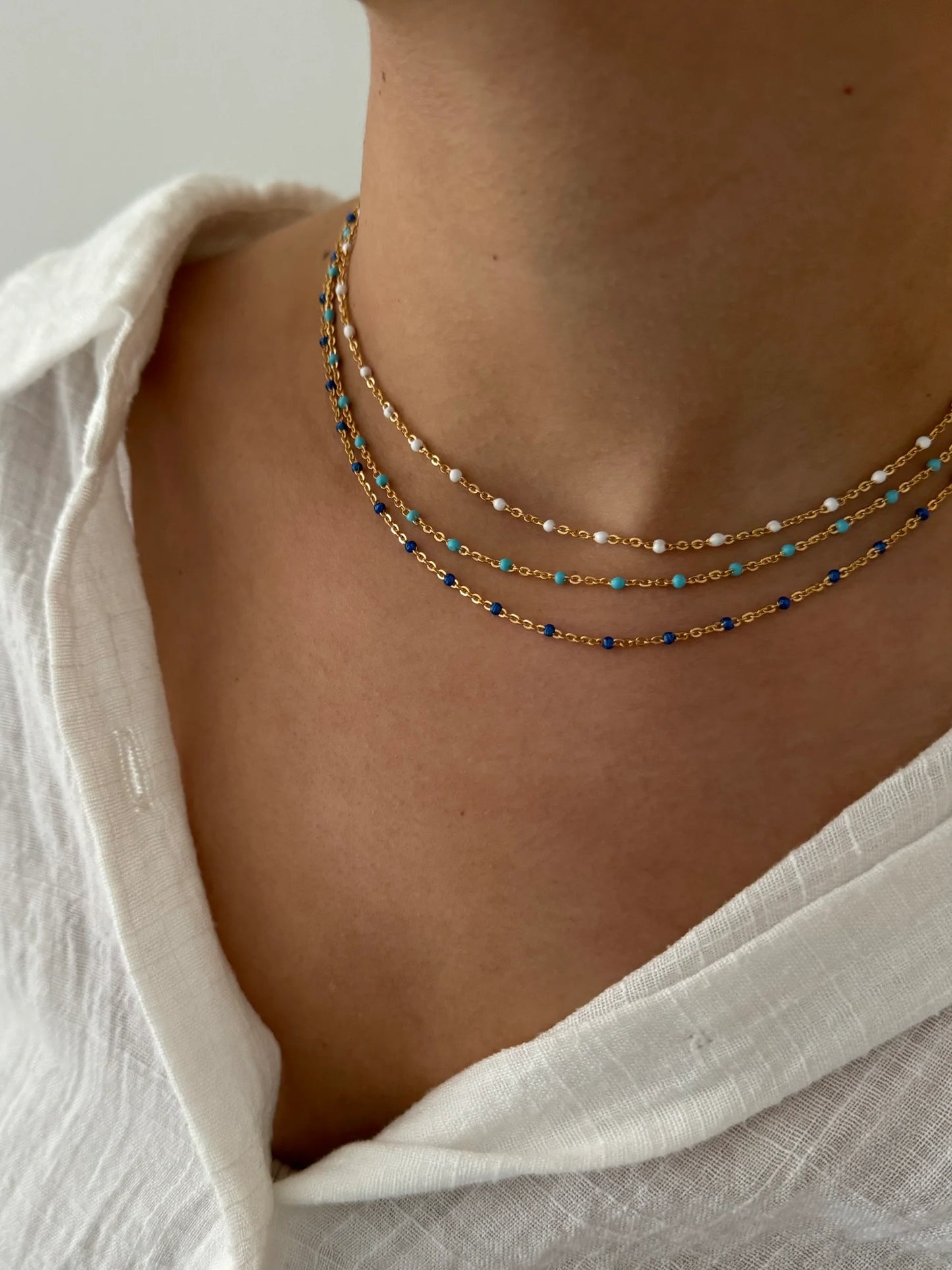 Turquoise Enamel Necklace