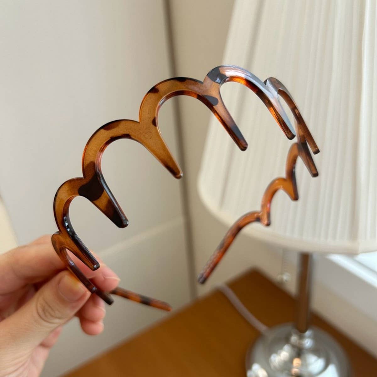 WAVE TOOTHED HEADBAND COFFEE