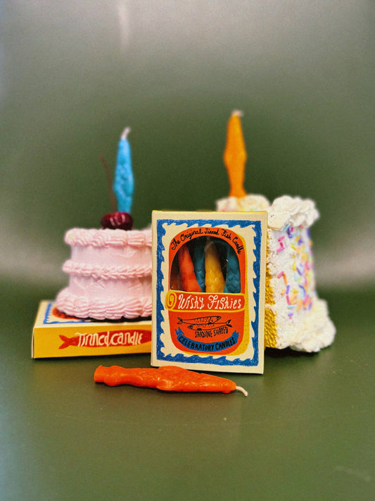 Wishy Fishies - 8 Sardine Shaped Party Candles