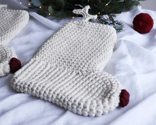 Large Christmas Reindeer Stocking