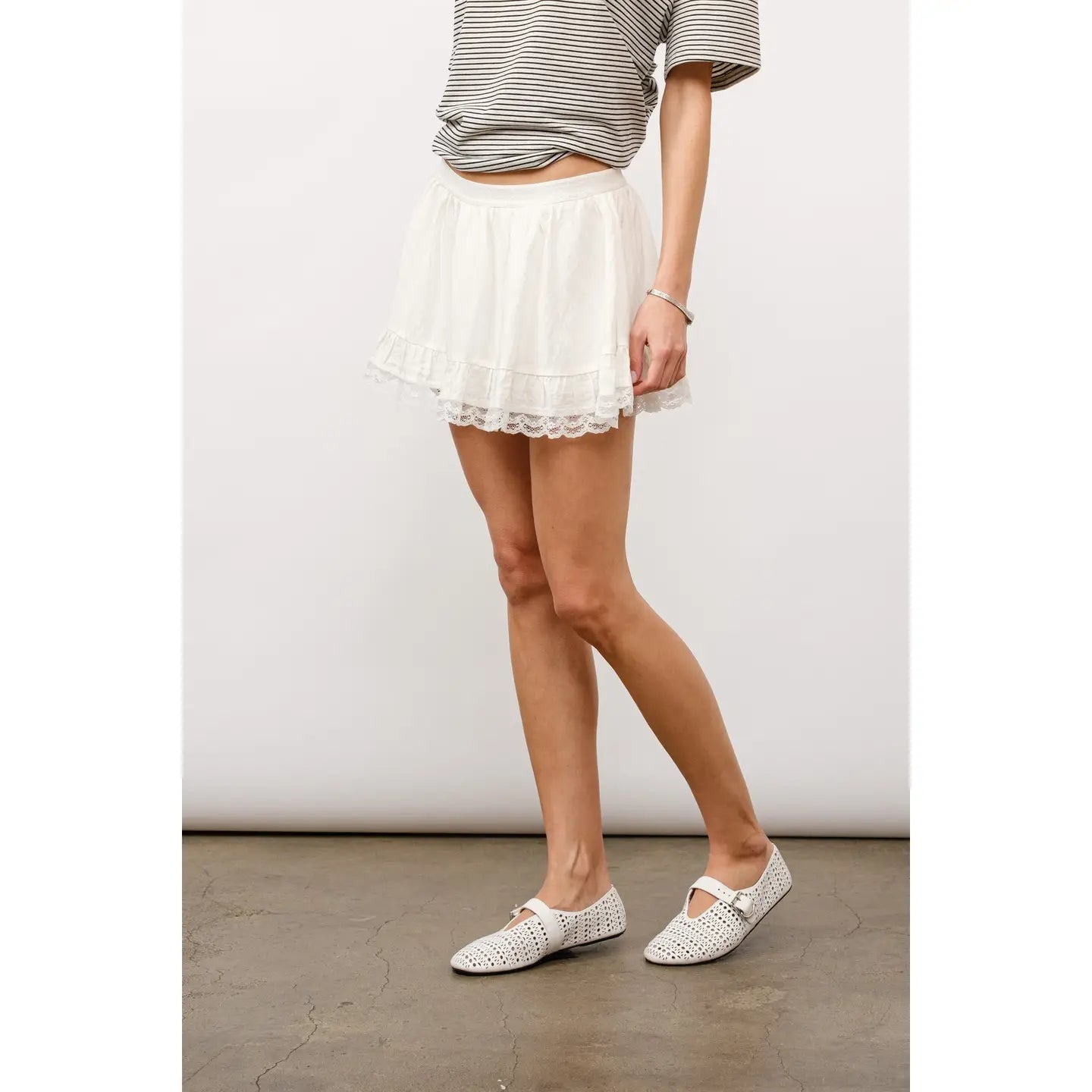 Ophelia Lace Trim Skort