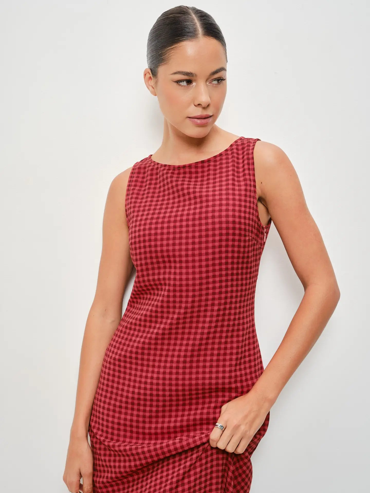 The Aella Gingham Frill Maxi