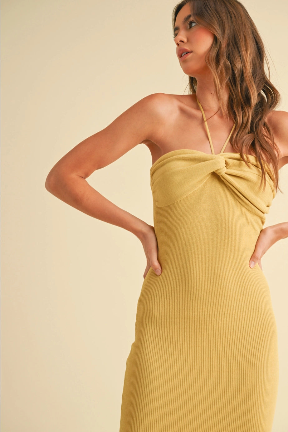 The Lemon Grass Halter Dress