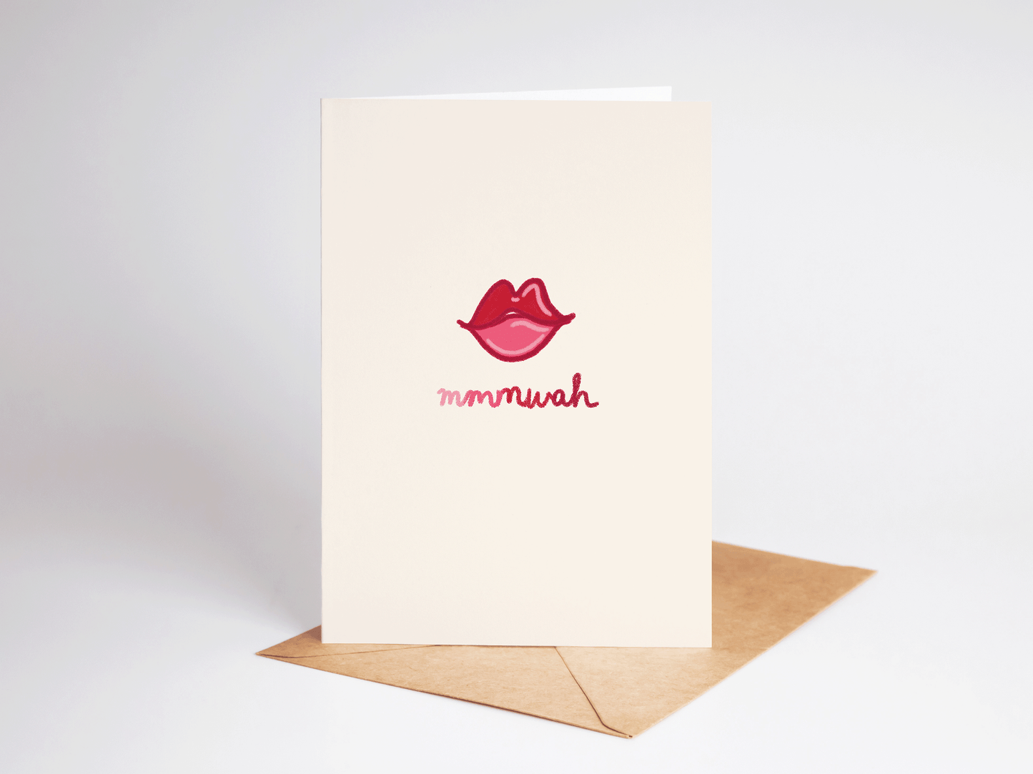 Mmmwah Lips Kiss Love Romance Greeting Card
