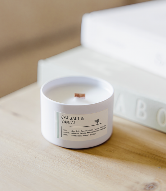 Sea Salt & Santal Mini | 4oz Luxury Coastal Wood Wick Candle
