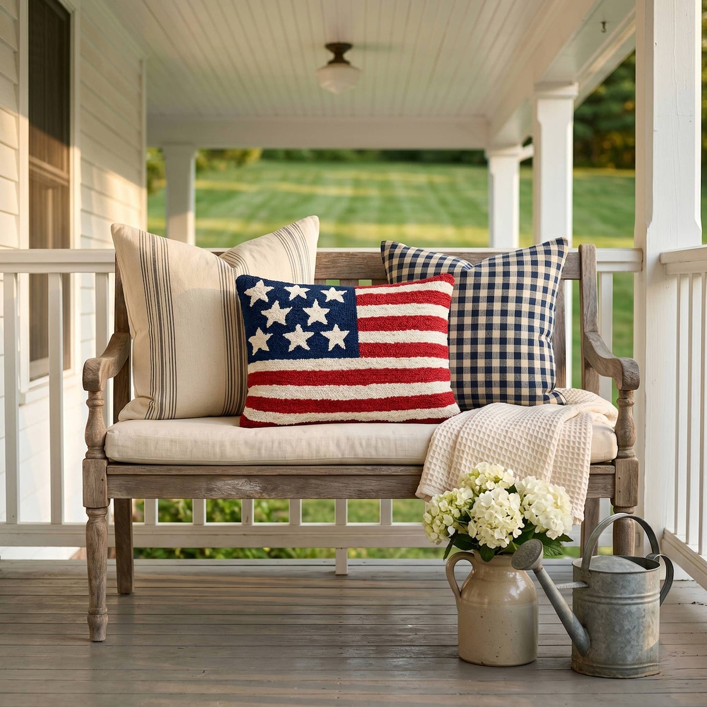 USA Flag Hook Pillow