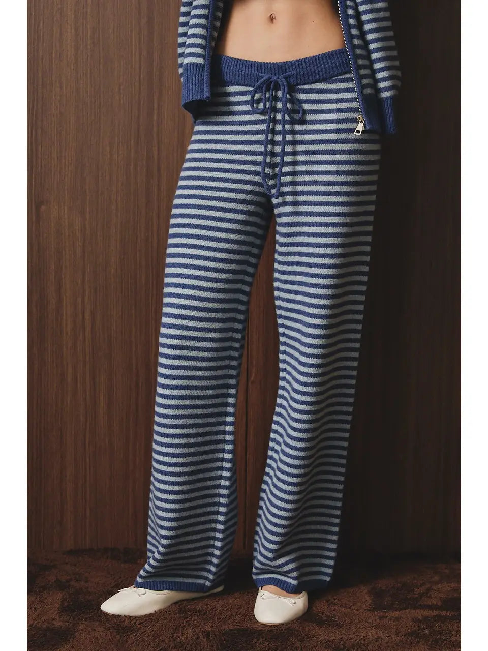 Mia Mid Rise Stripe Sweater Pants