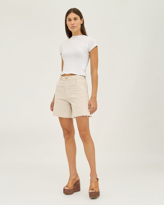 90s Relaxed Short Bleached Sand