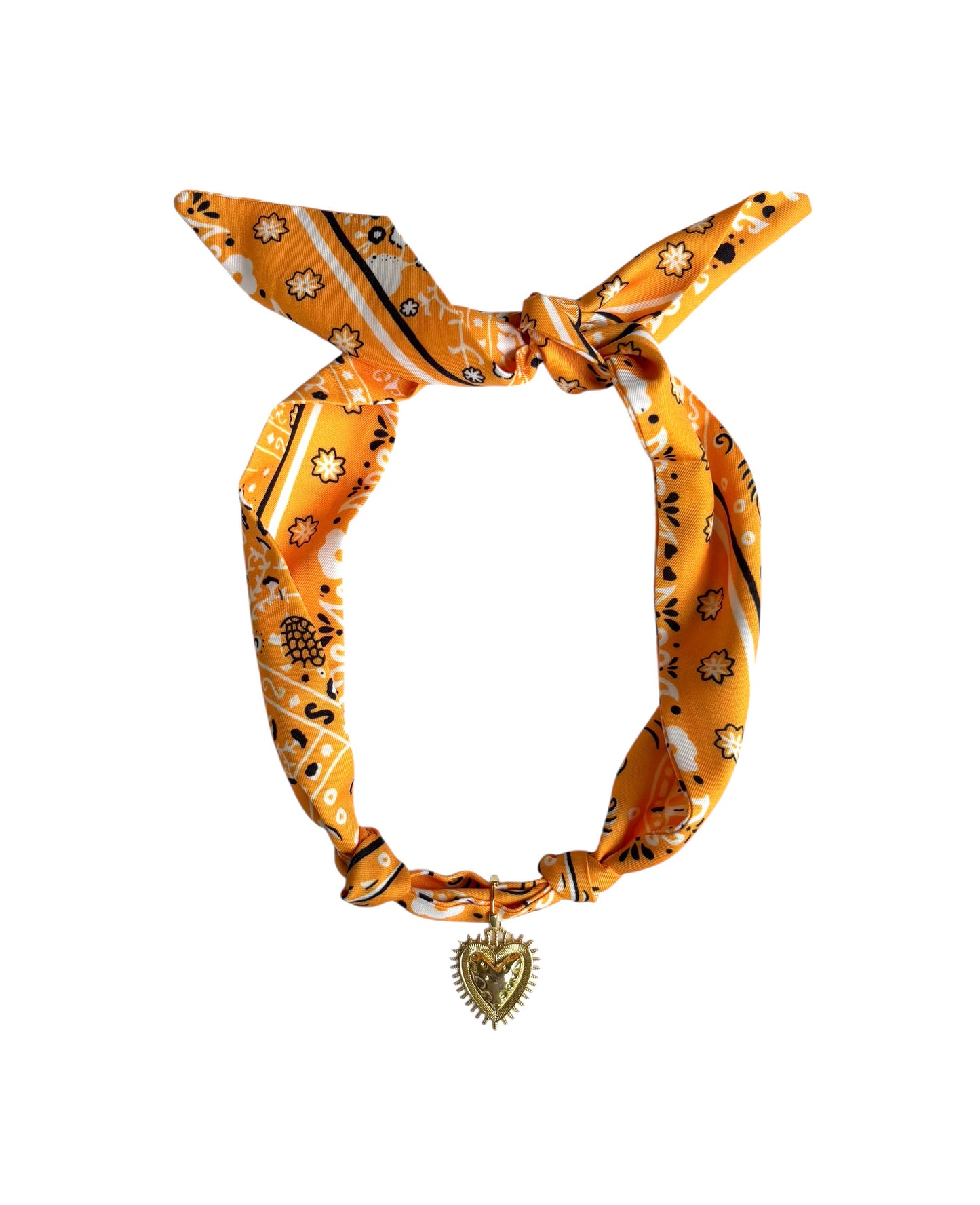 Cheyenne scarf necklace: Sweet Orange / Without charm