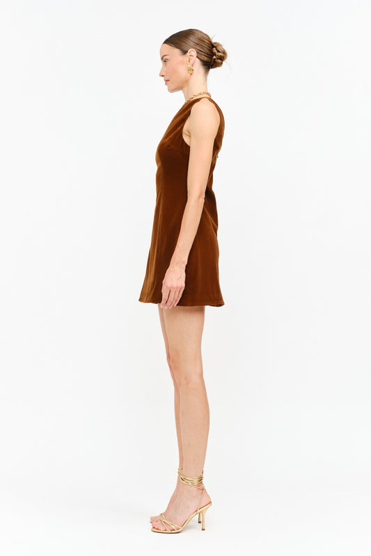 Carmine Velvet Dress