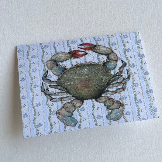 Blue Crab Greeting Card