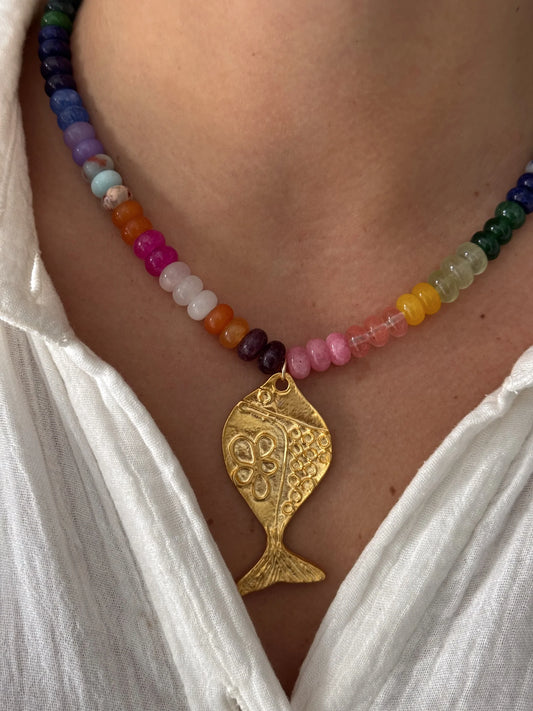 Rainbow Fish Necklace