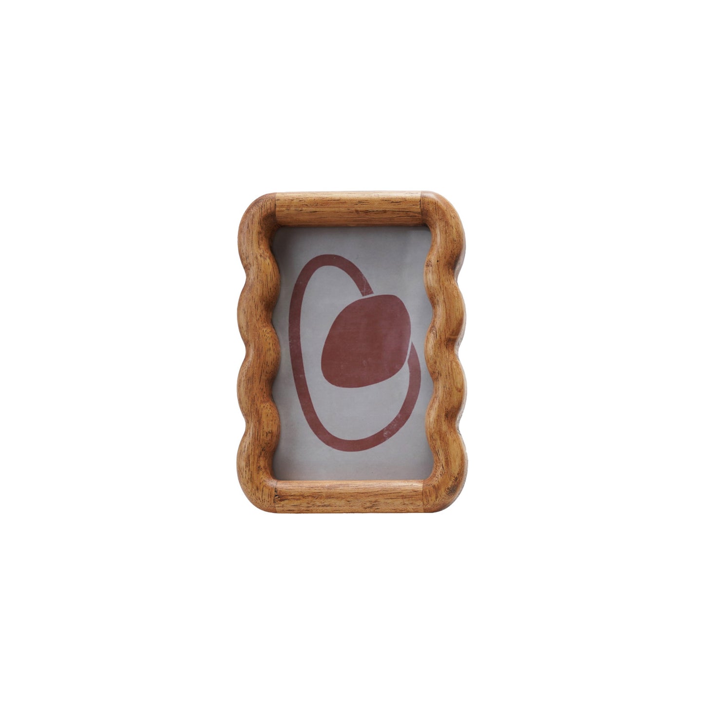 Rubberwood Scalloped Photo Frame