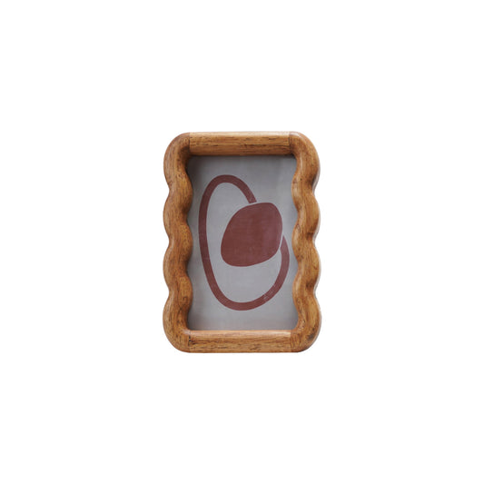 Rubberwood Scalloped Photo Frame