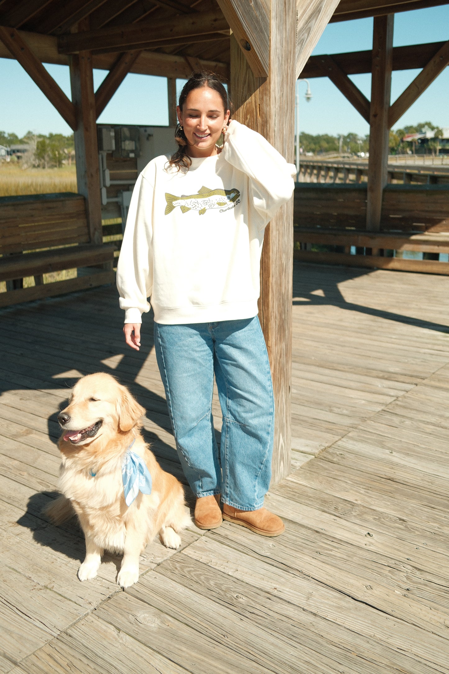 Charleston Fish Mock Neck