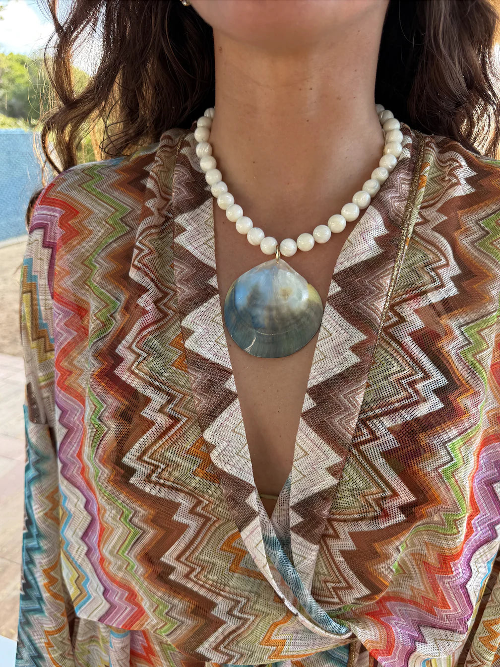 BEADED LIMESTONE BAY NECKLACE