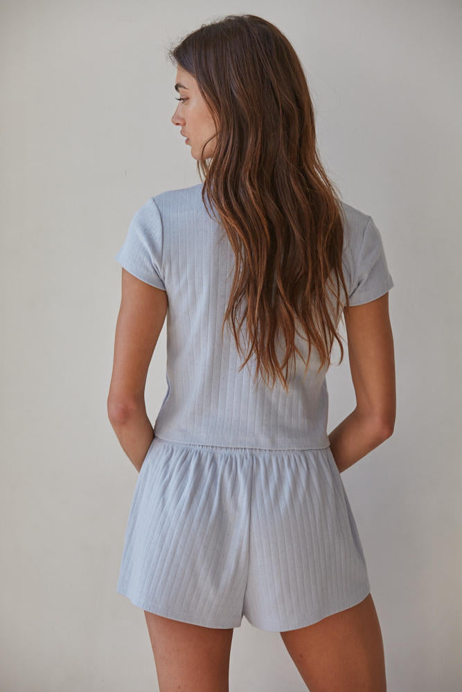 The Pointelle Ribbed Tee