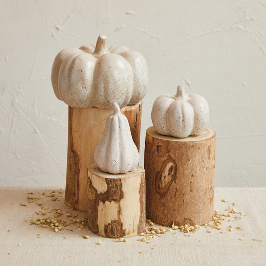 Stoneware Pumpkin, Reactive Glaze, 2 Styles (Each One Will Vary)