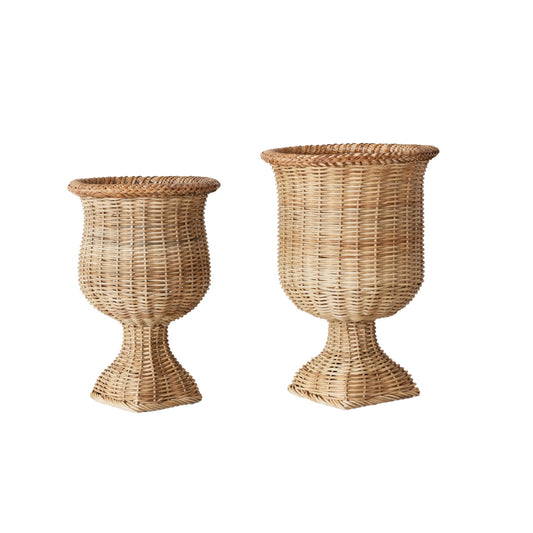Woven Rattan Urn