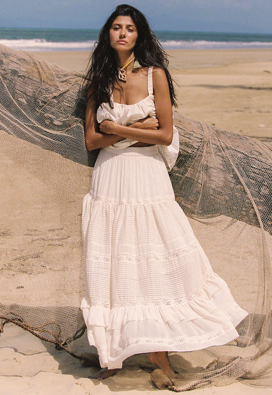 Ines Tiered Maxi Skirt