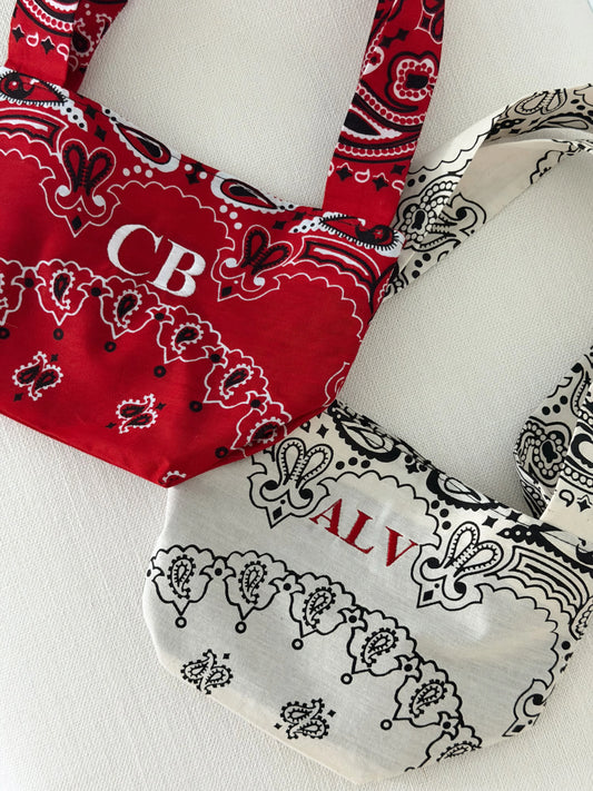EMBROIDERED BANDANA MINI TOTE