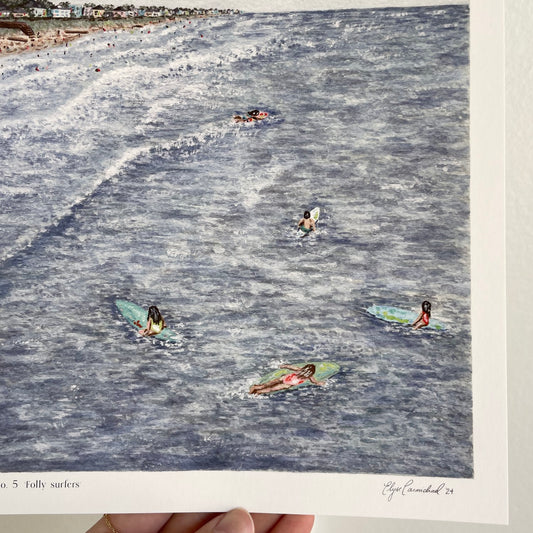 No. 5 'folly surfers' print