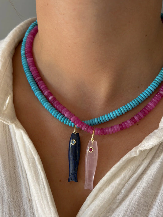 LEWIS FISH BEADED NECKLACE