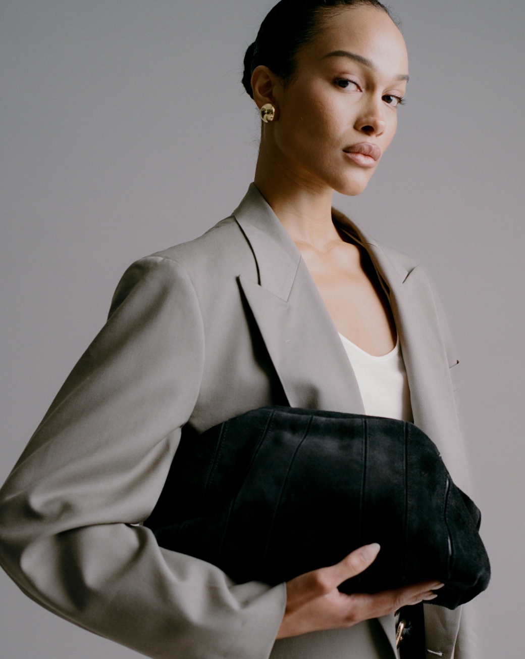 ROWE SUEDE CLUTCH LEATHER BAG