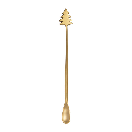 Christmas Tree Brass Spoon