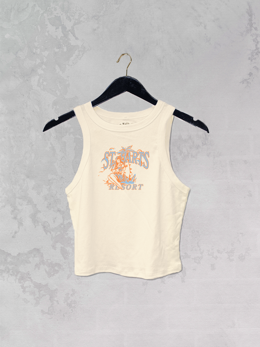St Barts 90s Micro-Ribbed Tank