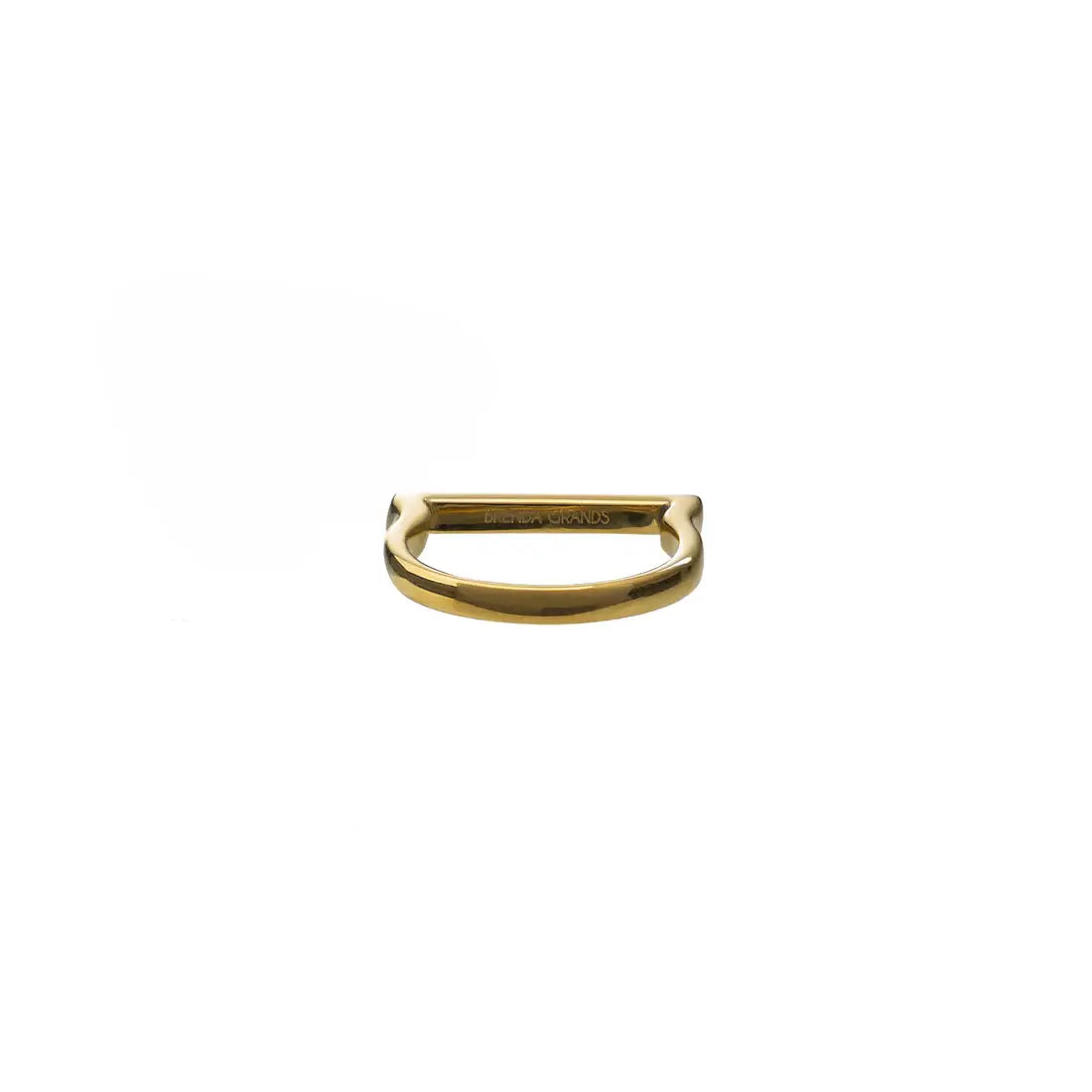 Waterproof Gold Diamond Bar Ring