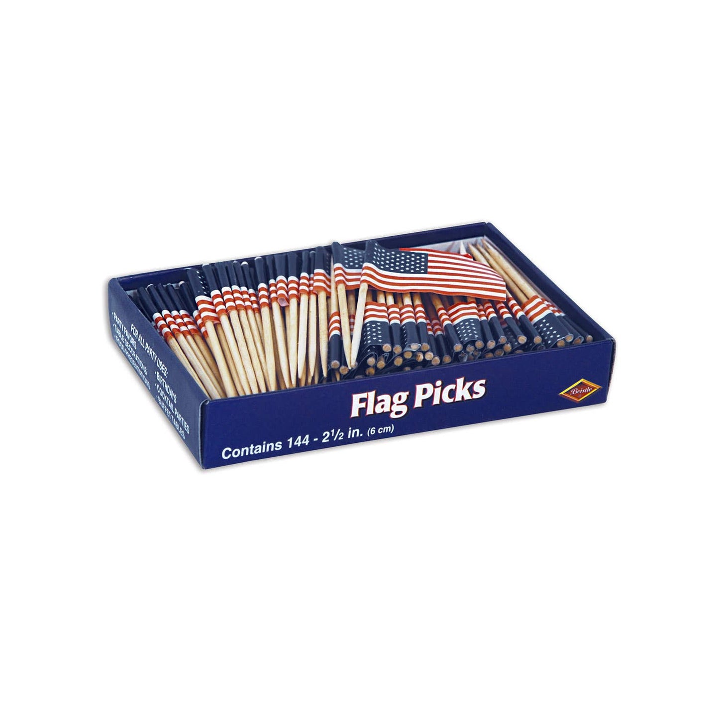 U S Flag Picks Counter Display, 2½", 144 per box