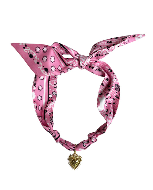 Cheyenne scarf necklace: Persnickety Pink / Without charm