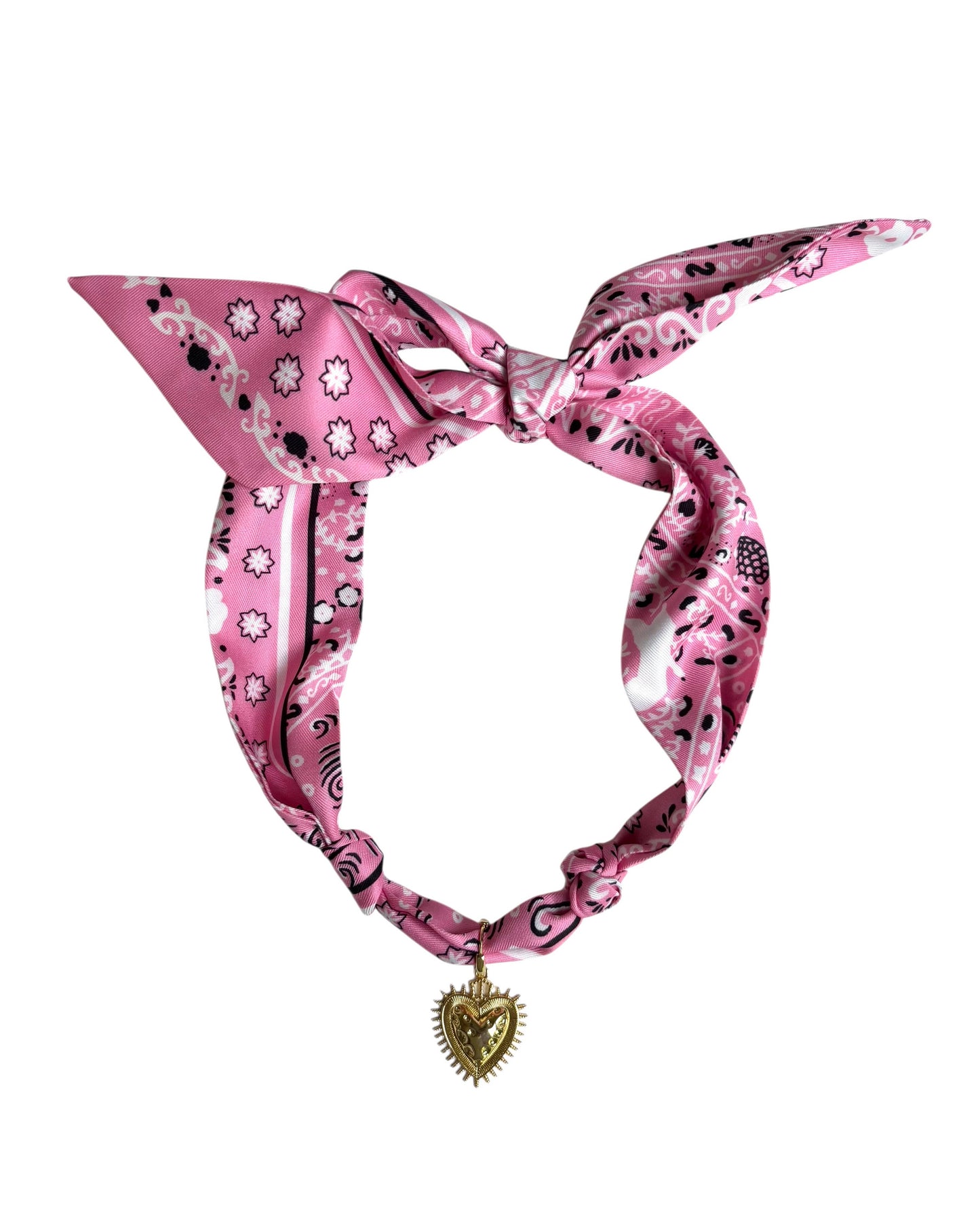 Cheyenne scarf necklace: Lasso Lemon / Without charm