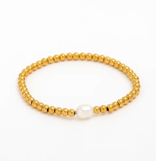 Seaside Pearl Stretch Bracelet