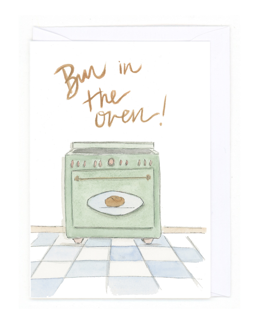 Bun in Oven Greeting Card
