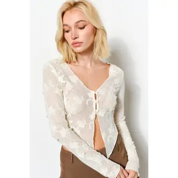 Astrid Split Hem Lace Top