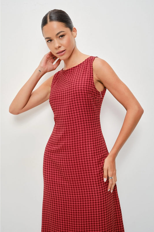 The Aella Gingham Frill Maxi