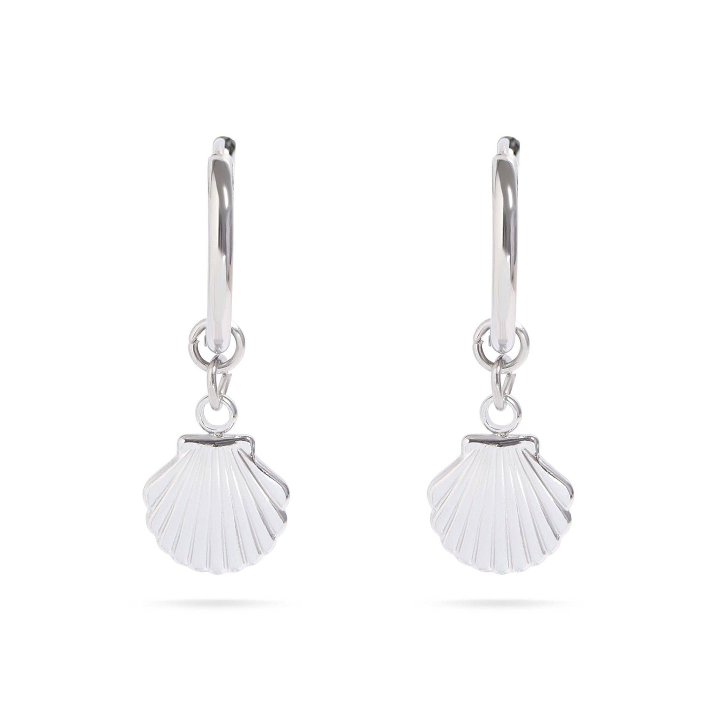 Shell Pendant Huggies