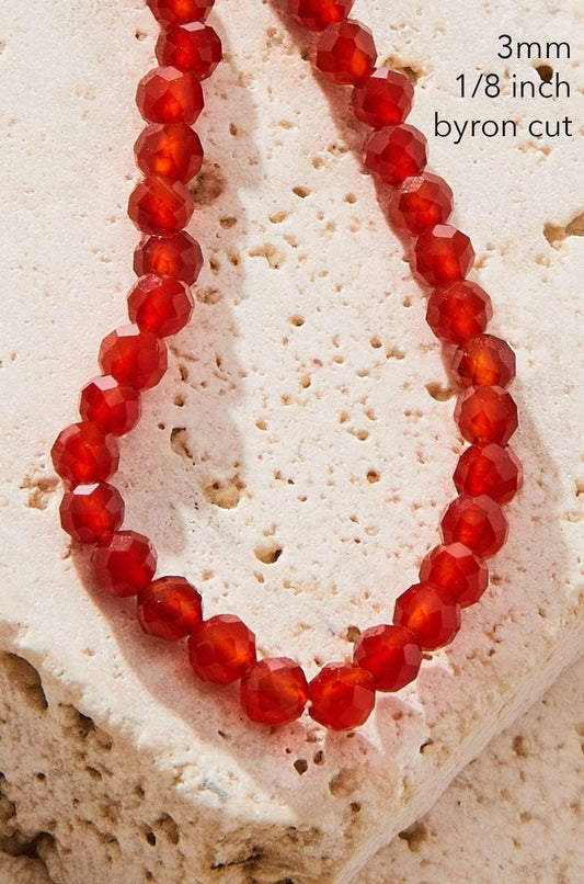 Carnelian Gemstone Beaded Stretch Bracelet | Jewelry