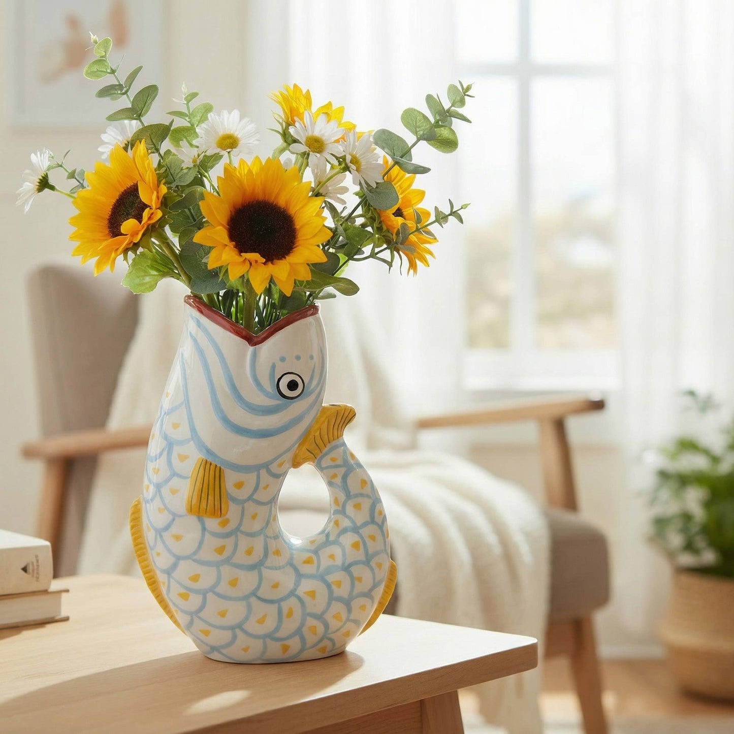 Ceramic Fish Vase: Fish-Shaped