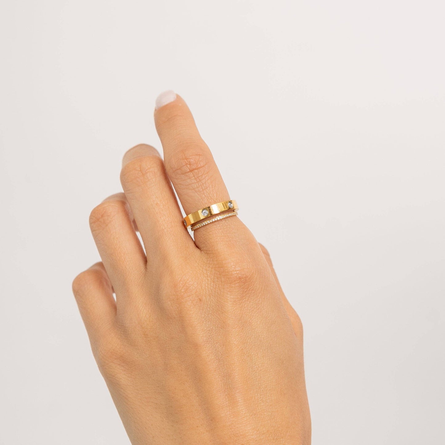 Waterproof Gold Diamond Ring Band