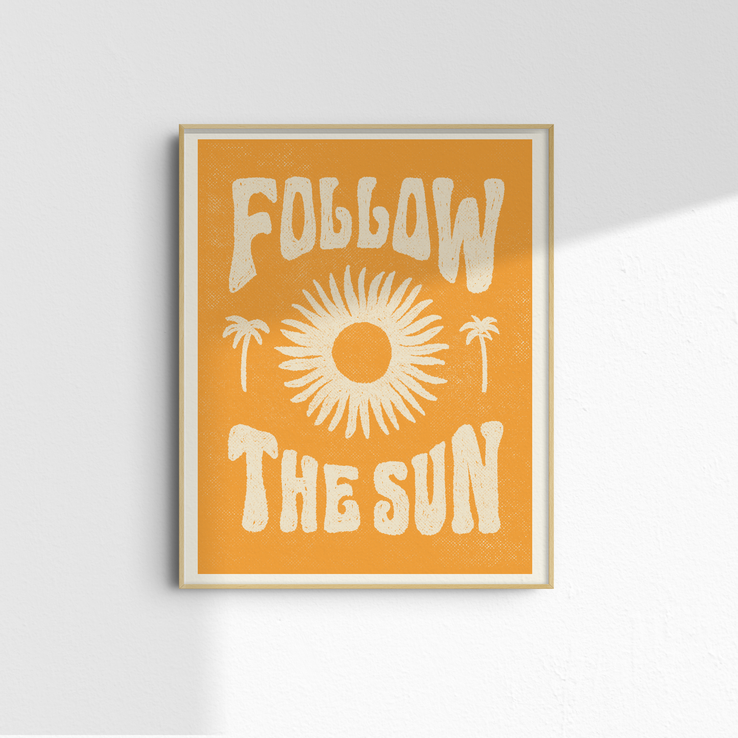 Follow The Sun Wall Art | Summer Art Print | Coastal Art