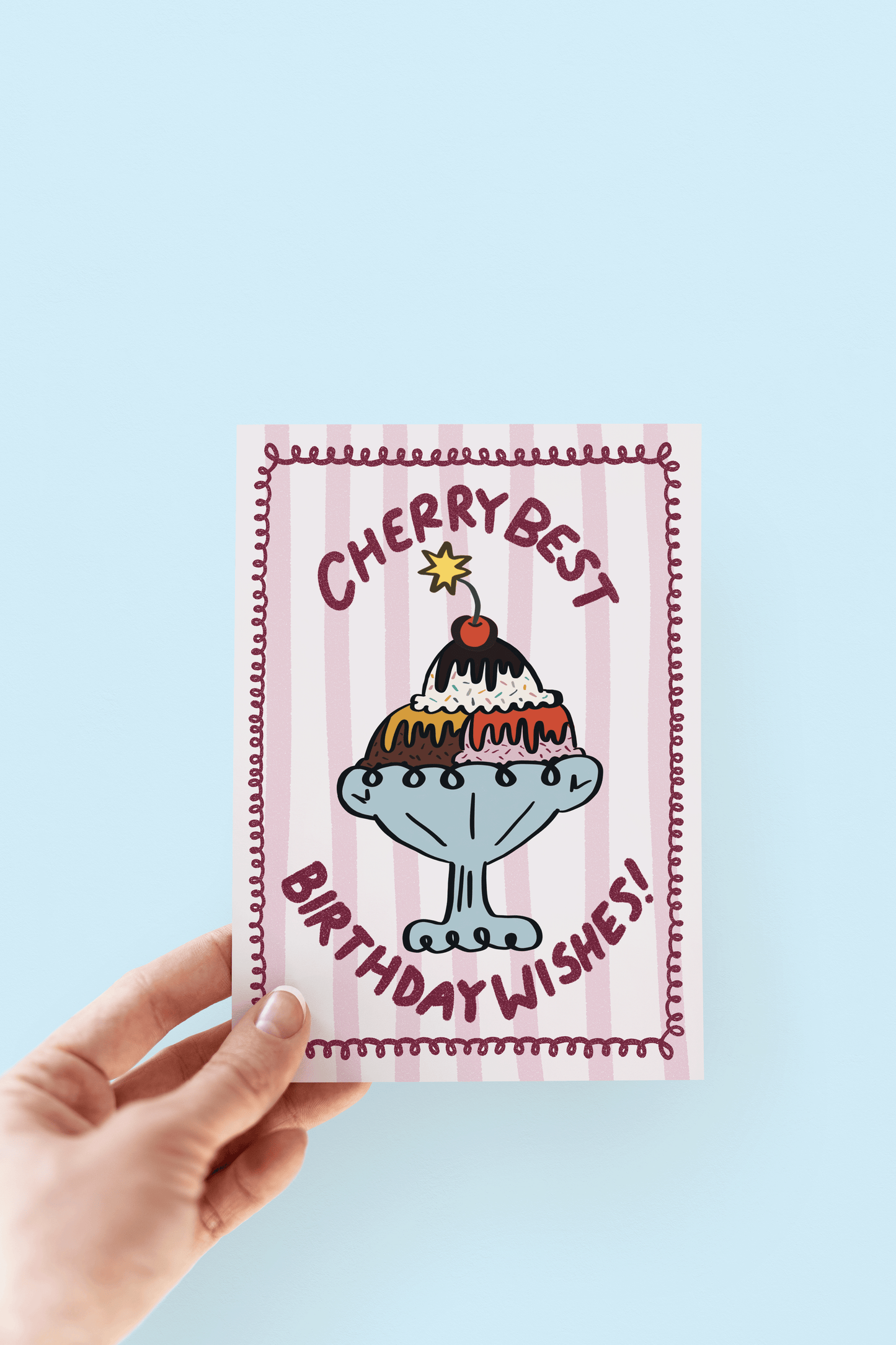 Cherry Best Birthday Wishes Greeting Card