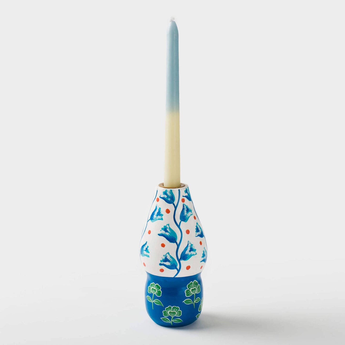 Blue Bell and Tulip Terracotta Candle Holders: Blue Bell 9" Candle Holder